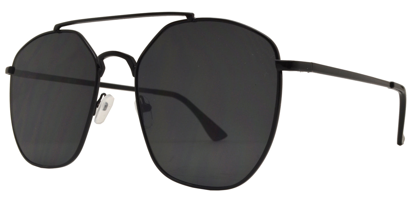 8772 - Modern Square Sunglasses with Flat Lens