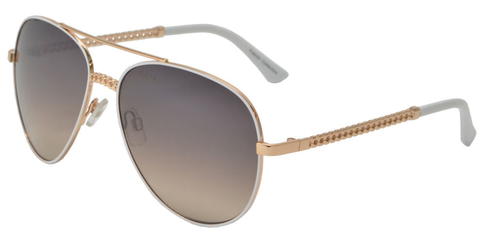 FC 6511 - Chain Link Design Oval Shaped Sunglasses