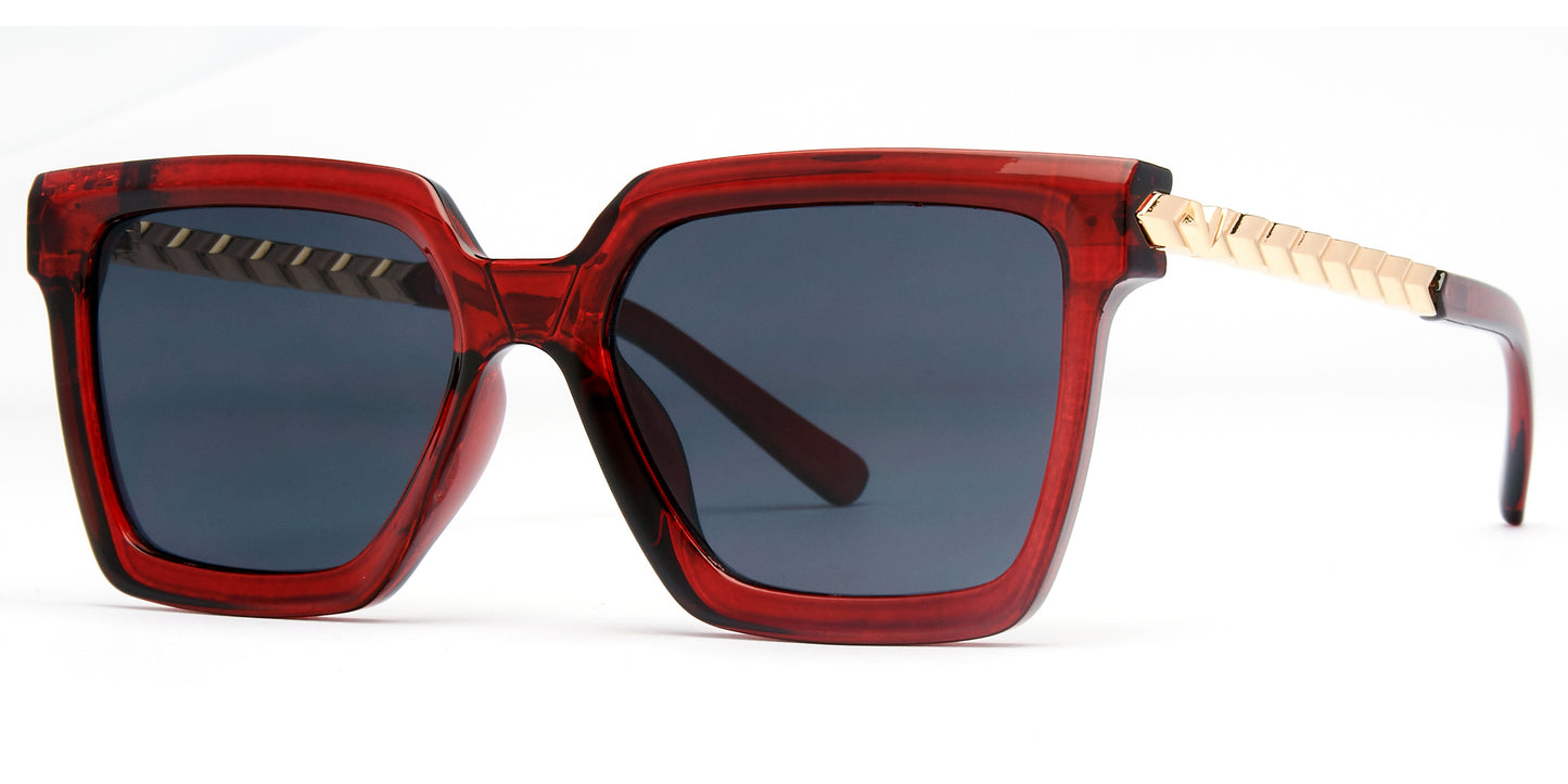 8016 - Plastic Square Butterfly Sunglasses