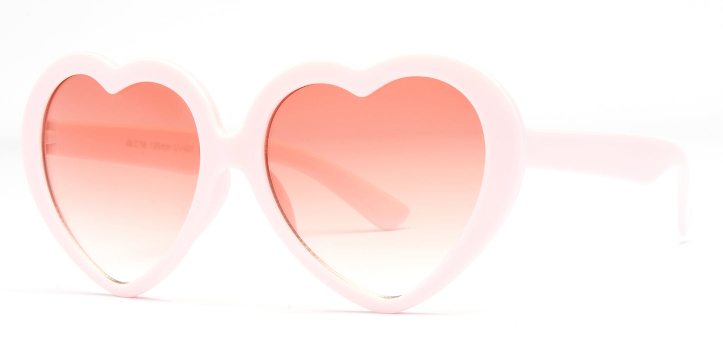 4581 - Kids Plastic Heart Shaped Sunglasses