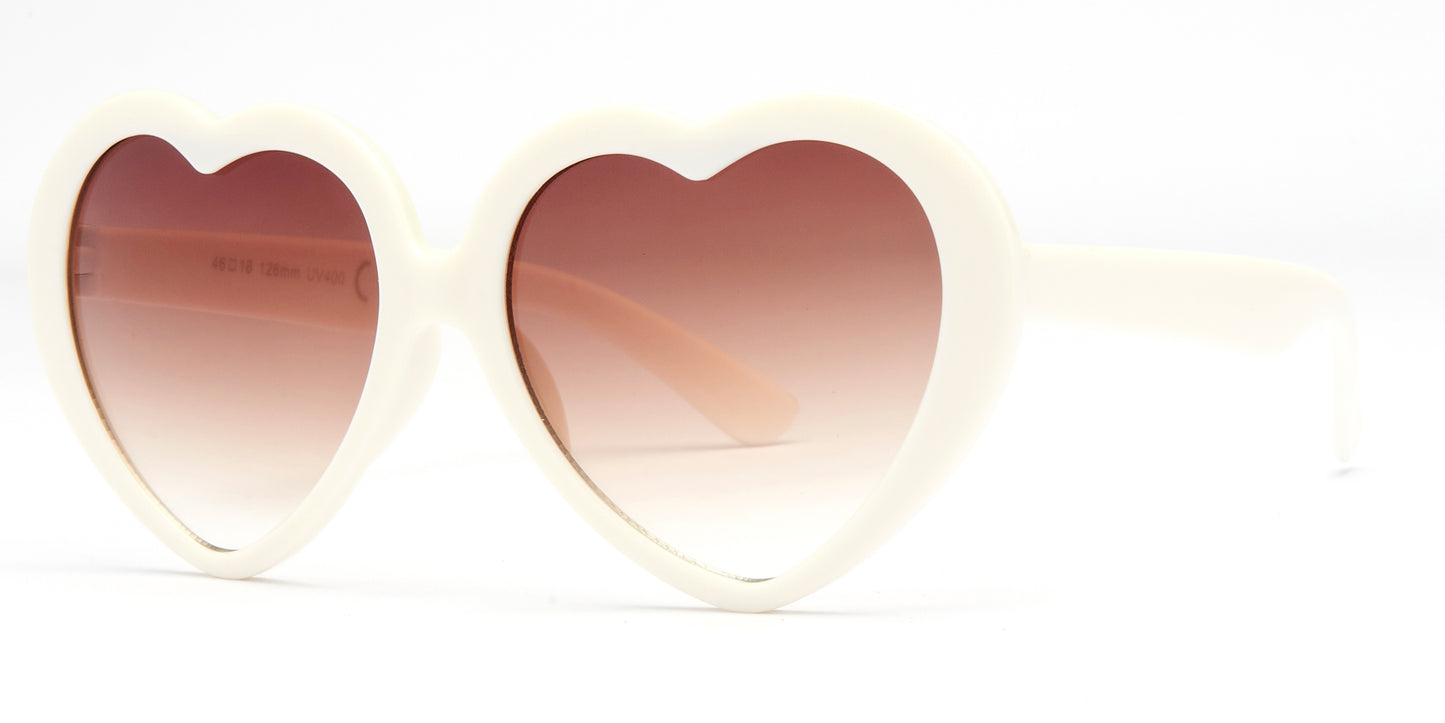 4581 - Kids Plastic Heart Shaped Sunglasses