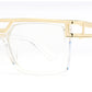 8976 Clear - Plastic Flat Top Sunglasses with Clear Lens