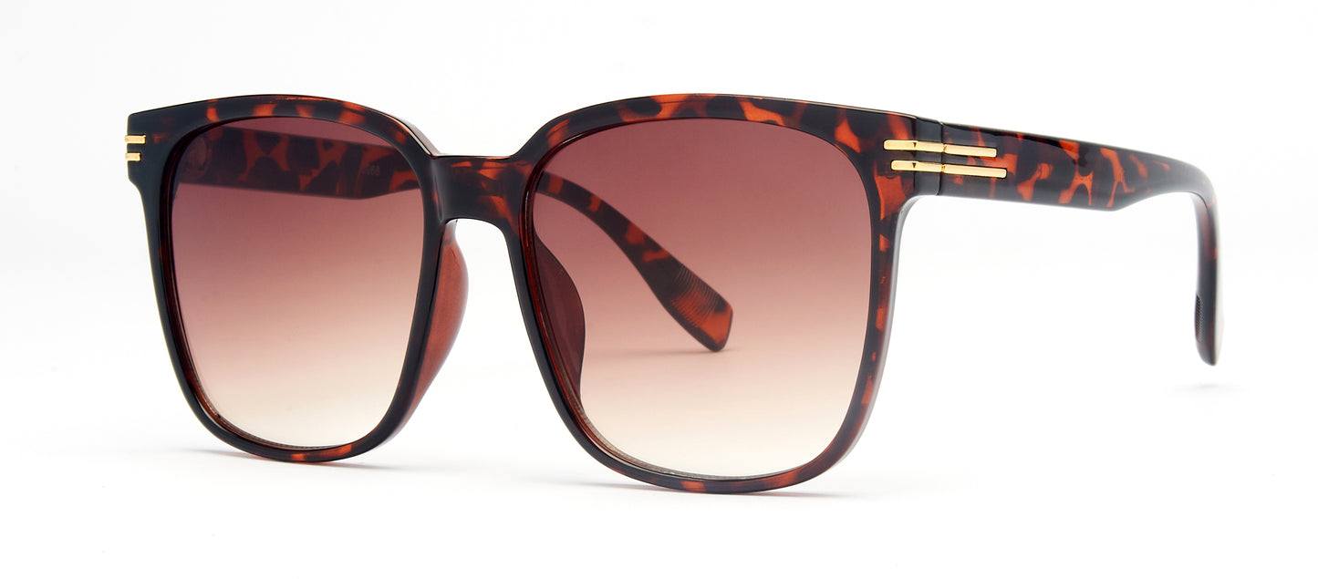 8968 - Rounded Square Plastic Sunglasses