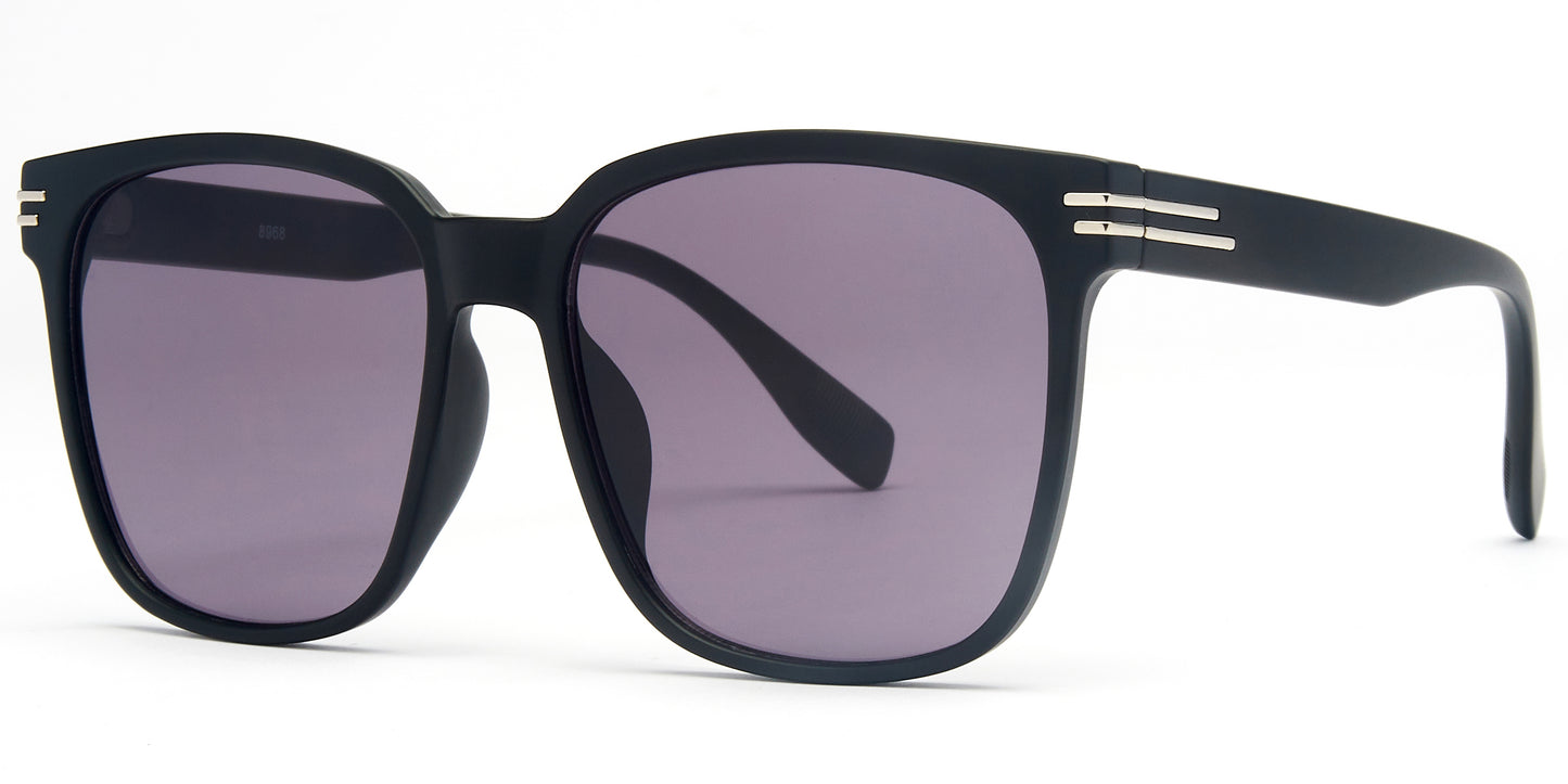 8968 - Rounded Square Plastic Sunglasses