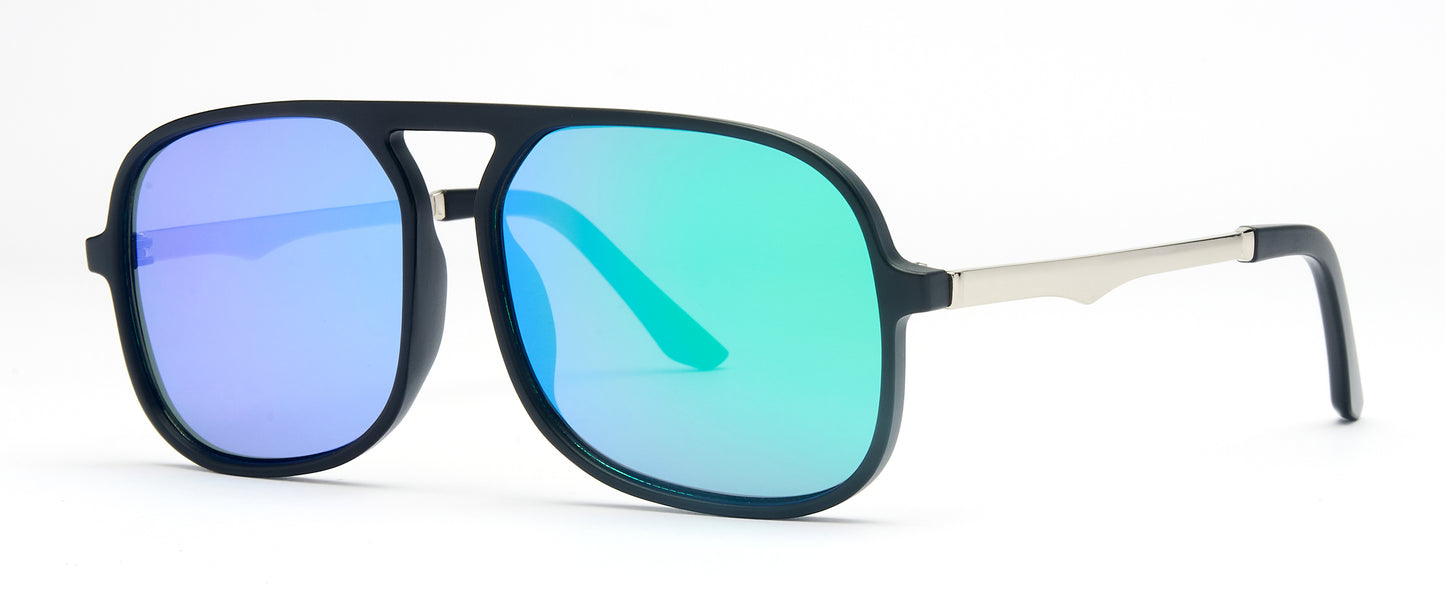 8977 - Plastic Bridgeless Flat Top Sunglasses