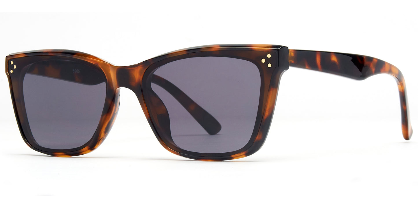 8965 - Plastic Cat Eye Sunglasses with Flat Lens