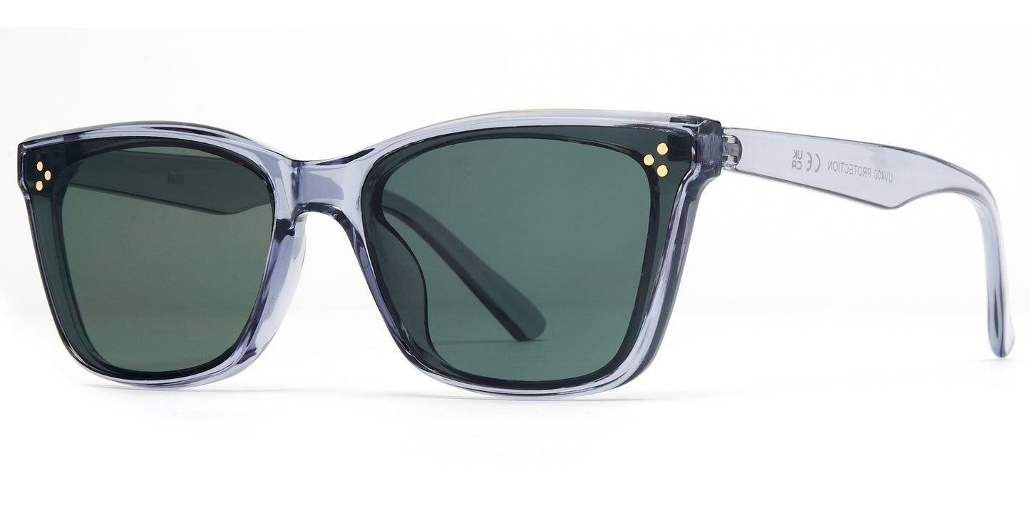 8965 - Plastic Cat Eye Sunglasses with Flat Lens