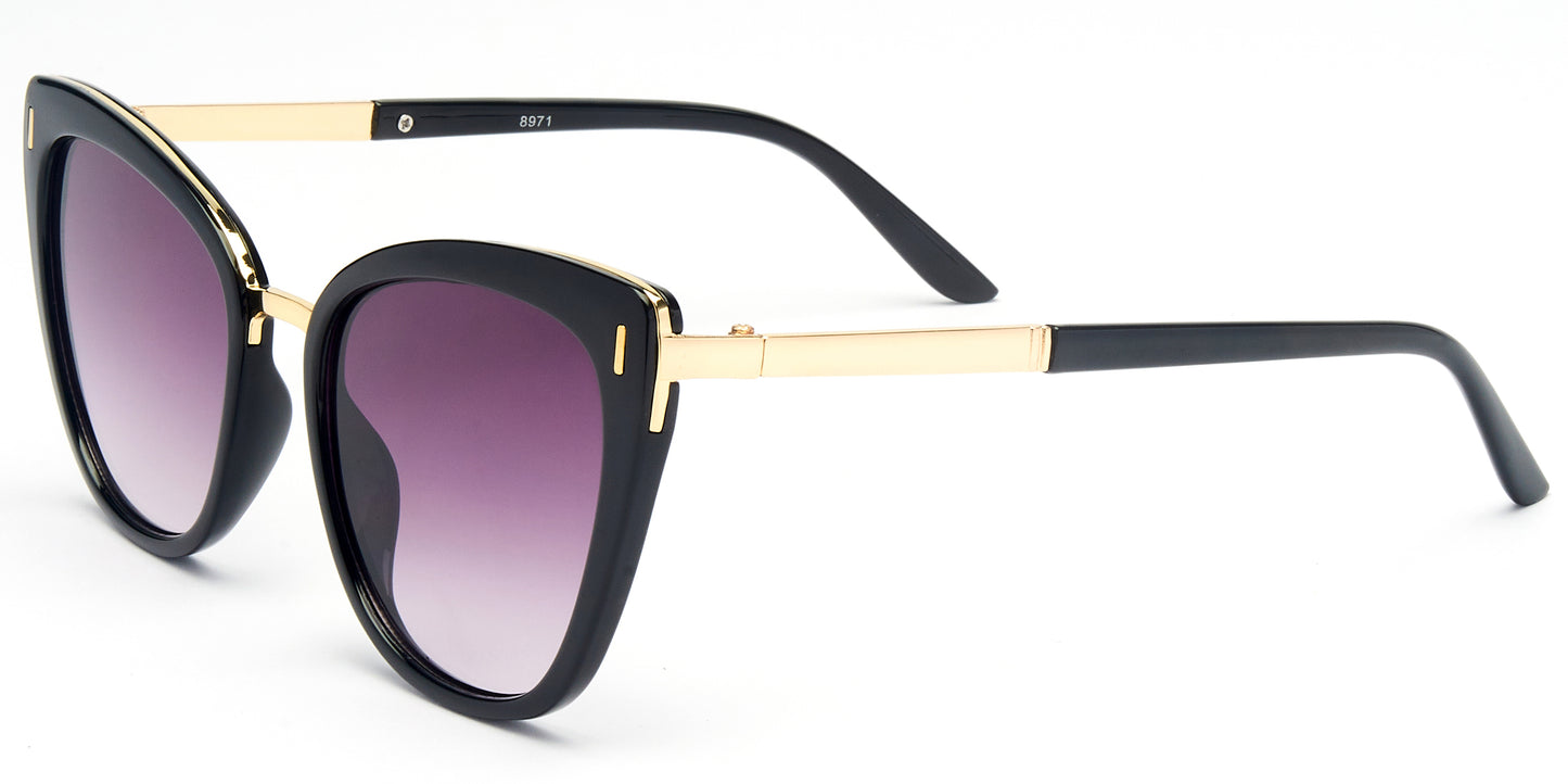 8971 - Plastic Cat Eye Sunglasses