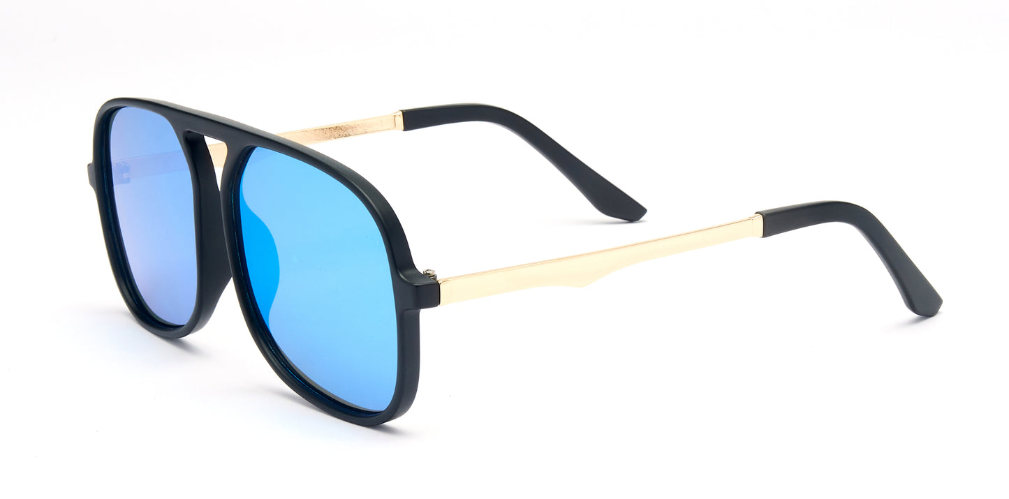 8977 - Plastic Bridgeless Flat Top Sunglasses