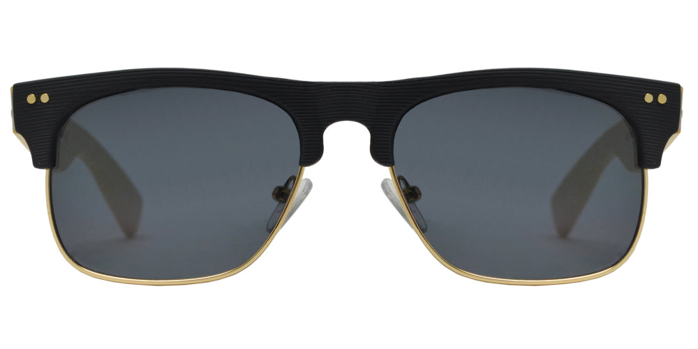 7009 Bamboo - Classic Texture Frame with Bamboo Temple Sunglasses