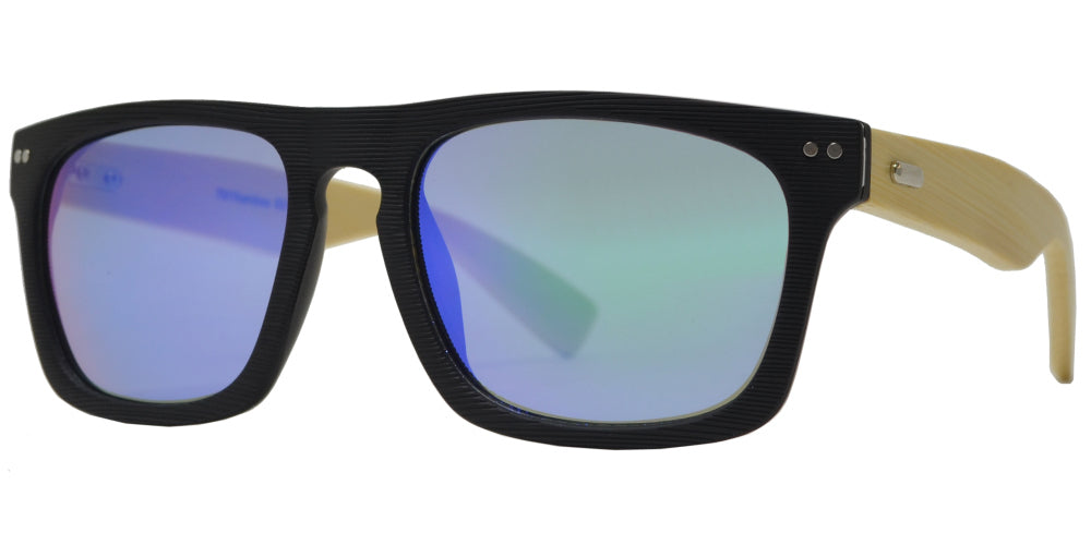 7011 Bamboo - Bamboo Sunglasses with Texture Frame