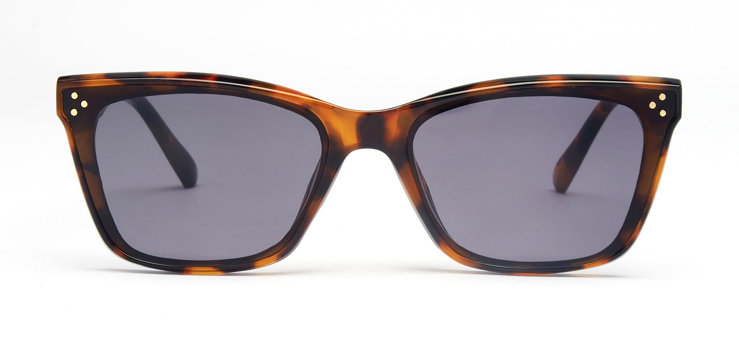 8965 - Plastic Cat Eye Sunglasses with Flat Lens