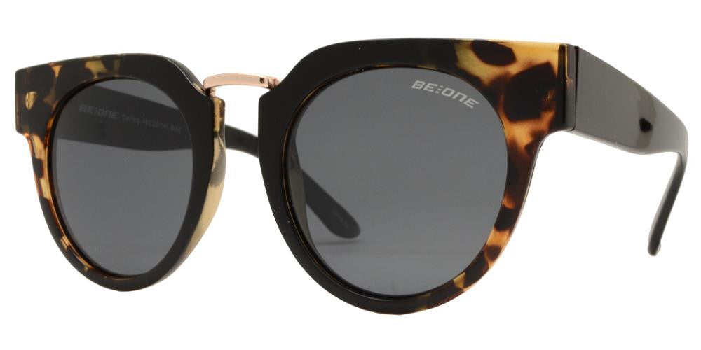 Wholesale - PL Darling - Polarized Women Flat Lens Horn Rimmed Round Plastic Sunglasses - Dynasol Eyewear