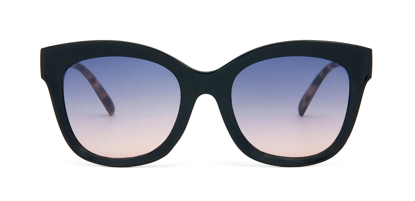 FC 5800 - Square Horned Rim Women Plastic Sunglasses