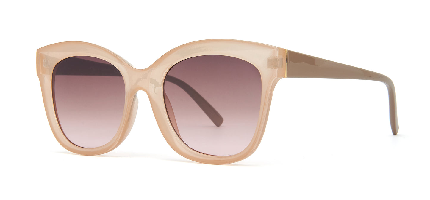 FC 5800 - Square Horned Rim Women Plastic Sunglasses