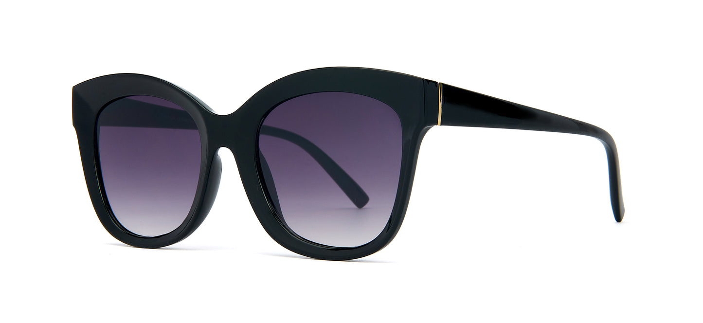 FC 5800 - Square Horned Rim Women Plastic Sunglasses