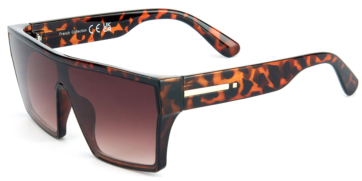 FC 5801 - Plastic Flat Top One Piece Lens Sunglasses