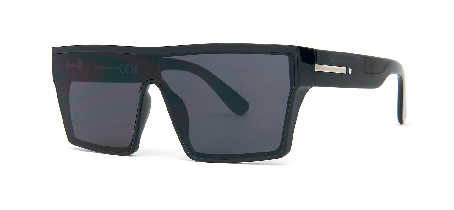 FC 5801 - Plastic Flat Top One Piece Lens Sunglasses