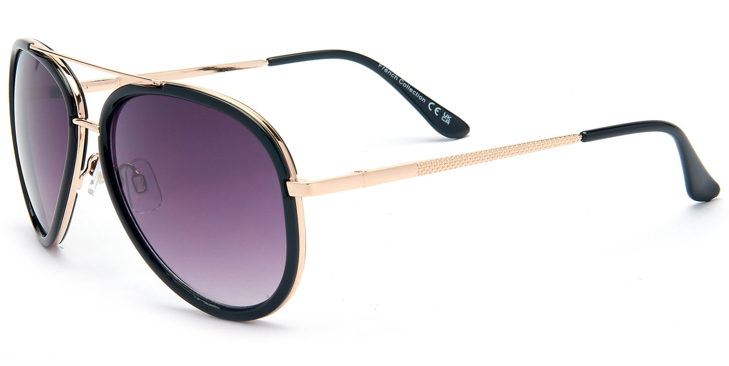 FC 6082 - Modern Brow Bar Aviator Plastic Sunglasses