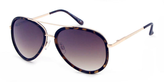 FC 6082 - Modern Brow Bar Aviator Plastic Sunglasses