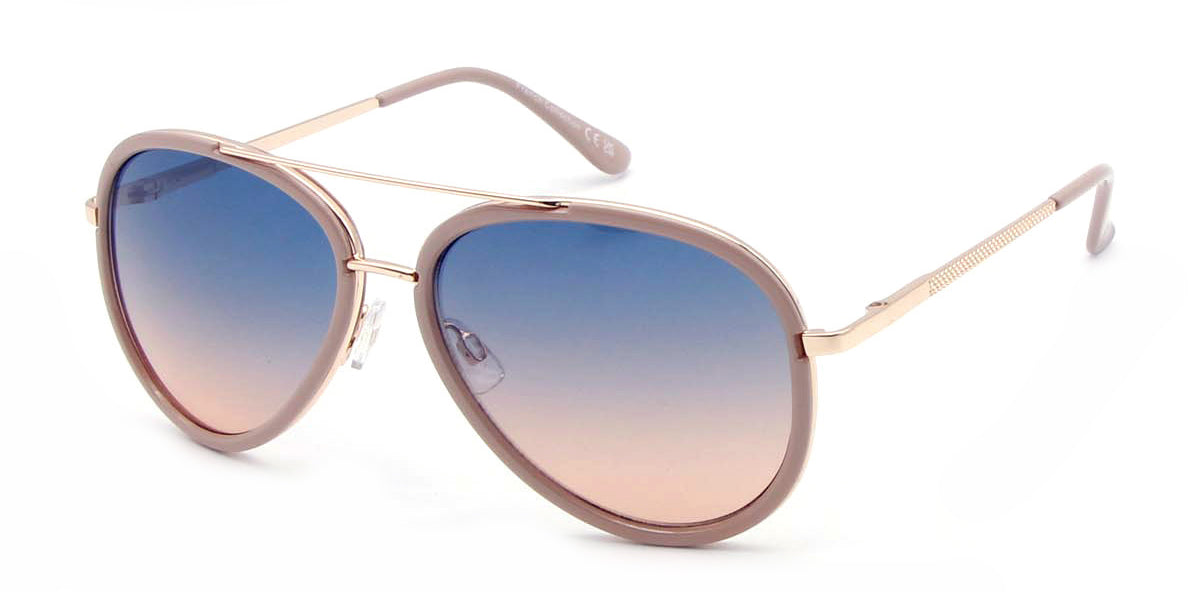 FC 6082 - Modern Brow Bar Aviator Plastic Sunglasses