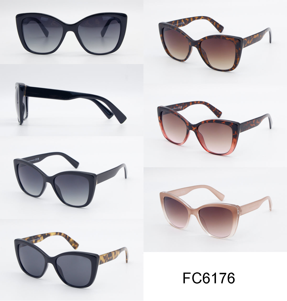 FC 6176 - Modern Cat Eye Women Plastic Sunglasses