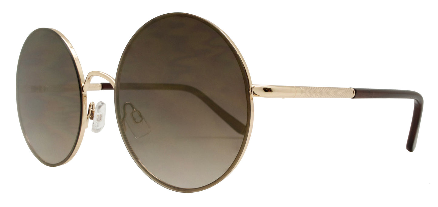 Wholesale - FC 6228 RVC - Round Flat Lens Color Mirror Metal Sunglasses - Dynasol Eyewear