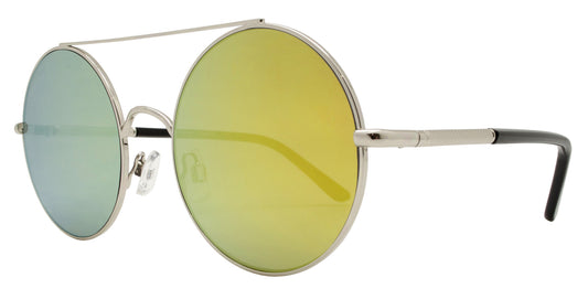 Wholesale - FC 6230 RVC- Flat Lens Round Color Mirror Metal Sunglasses - Dynasol Eyewear