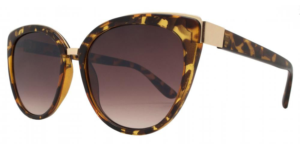 Wholesale - FC 6251 - Flat Lens Women Cat Eye Plastic Sunglasses - Dynasol Eyewear