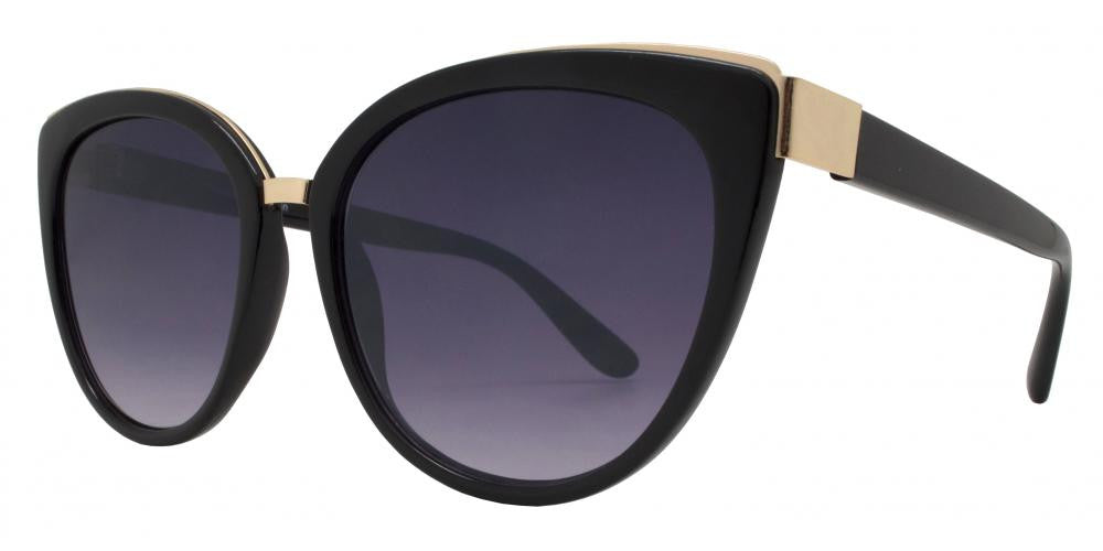 Wholesale - FC 6251 - Flat Lens Women Cat Eye Plastic Sunglasses - Dynasol Eyewear