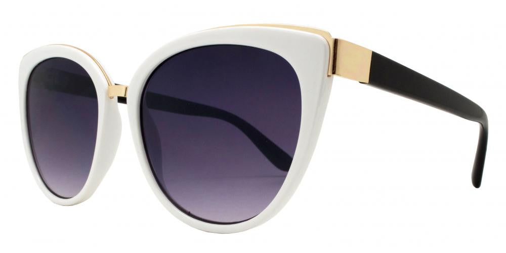 Wholesale - FC 6251 - Flat Lens Women Cat Eye Plastic Sunglasses - Dynasol Eyewear