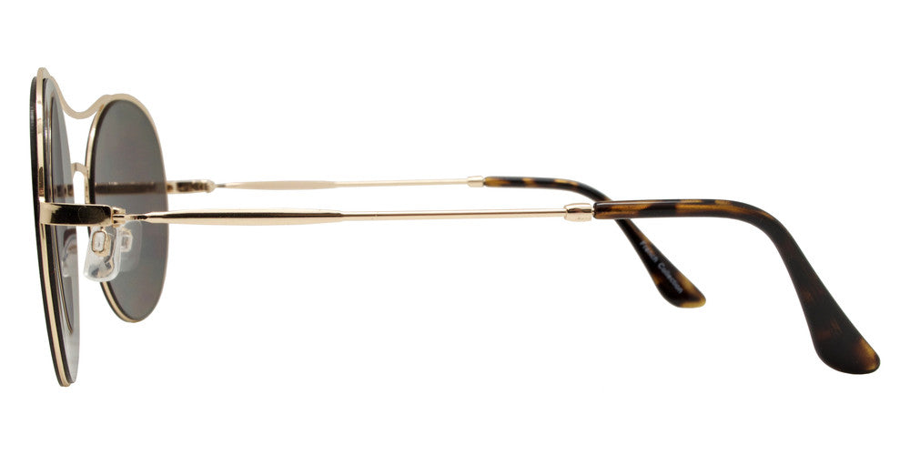 Wholesale - FC 6300 - Round Brow Bar Metal Sunglasses - Dynasol Eyewear