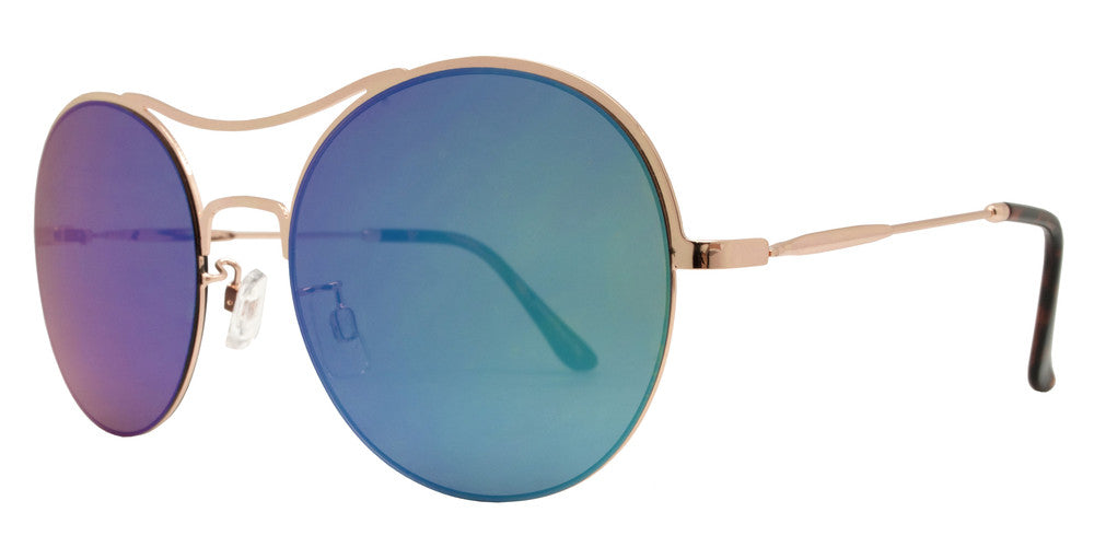 Wholesale - FC 6300 - Round Brow Bar Metal Sunglasses - Dynasol Eyewear