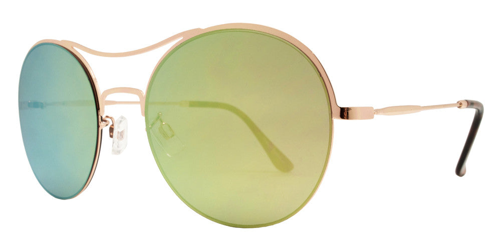 Wholesale - FC 6300 - Round Brow Bar Metal Sunglasses - Dynasol Eyewear