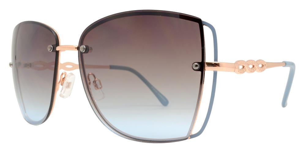 Wholesale - FC 6327 - Rimless Butterfly Women Fashion Metal Sunglasses - Dynasol Eyewear
