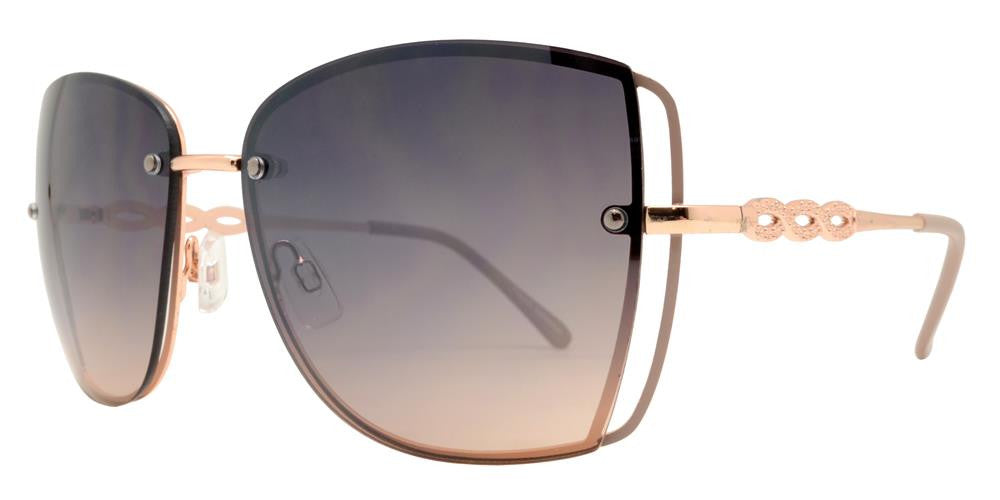 Wholesale - FC 6327 - Rimless Butterfly Women Fashion Metal Sunglasses - Dynasol Eyewear