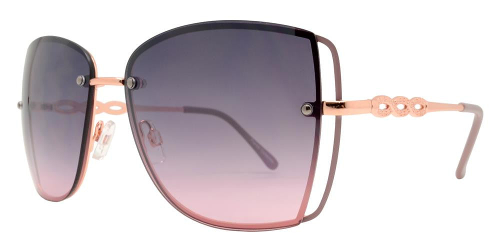 Wholesale - FC 6327 - Rimless Butterfly Women Fashion Metal Sunglasses - Dynasol Eyewear