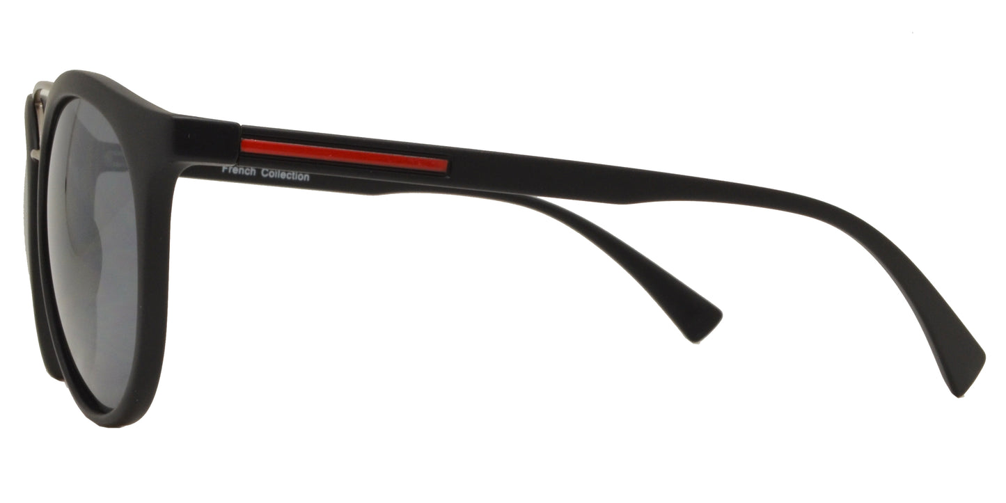 FC 6356 - Retro Round with Metal Brow Bar Plastic Sunglasses