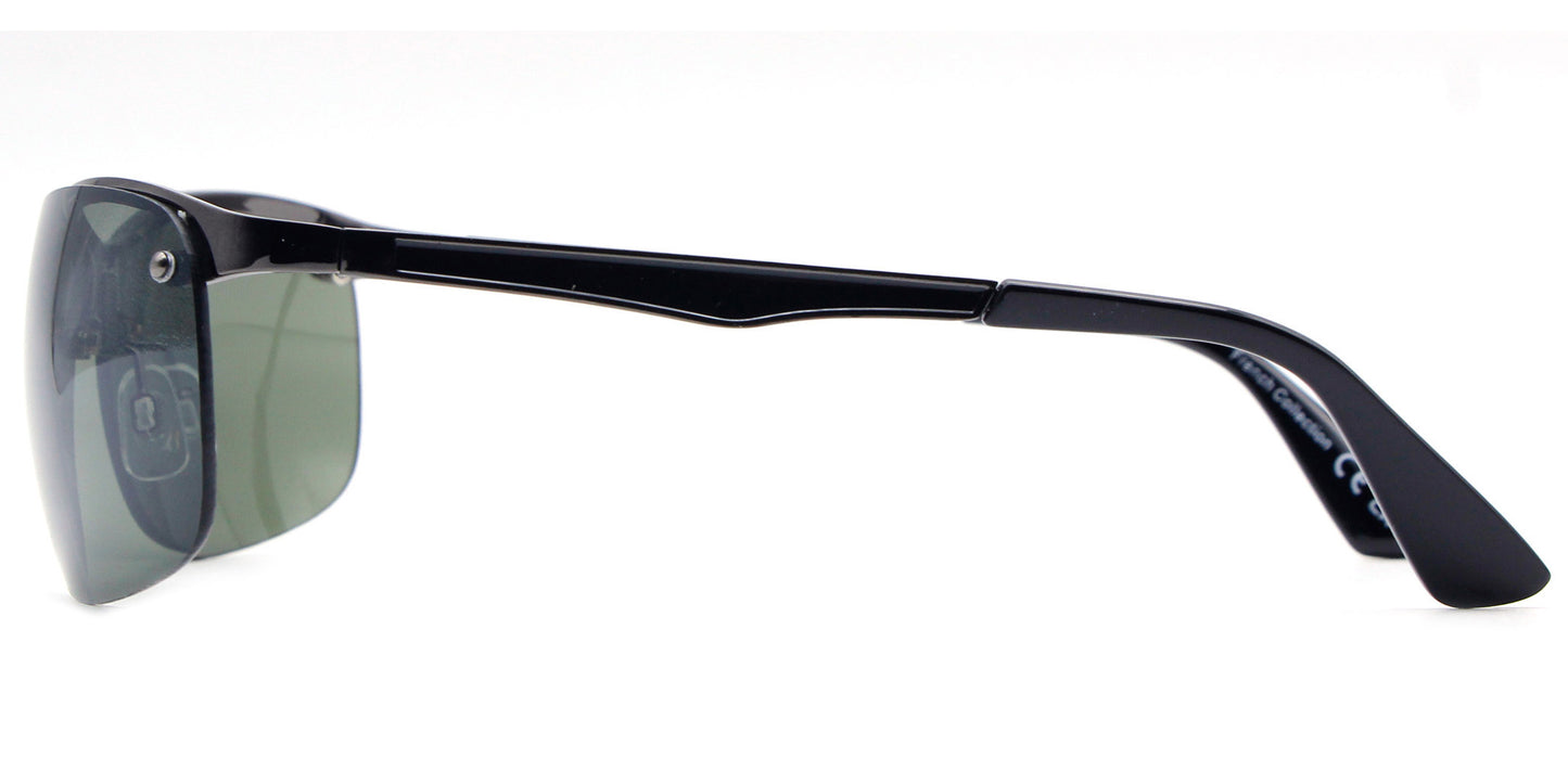 FC 6373 - Sport Half Rimmed Men Metal Sunglasses