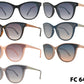 FC 6410 - Horn Rimmed Women's Cat Eye Plastic Sunglasses with Flat Lens