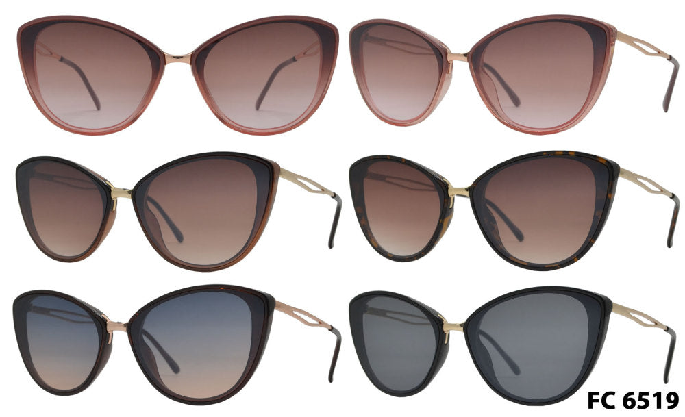 FC 6519 - Fashion Plastic Cat Eye Sunglasses