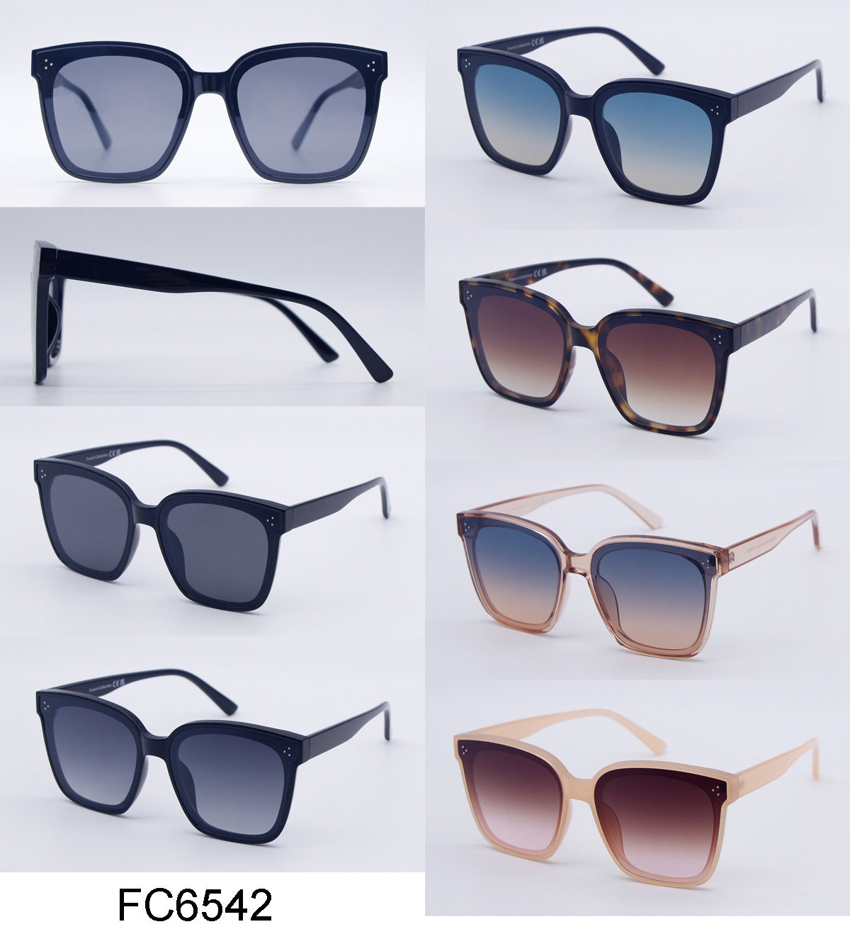 FC 6542 - Plastic Square Fashion Sunglasses