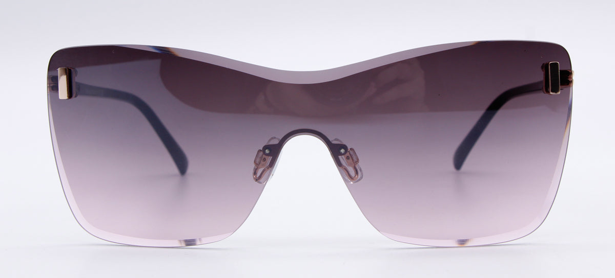 FC 6547 - Rimless One Piece Lens Metal Sunglasses