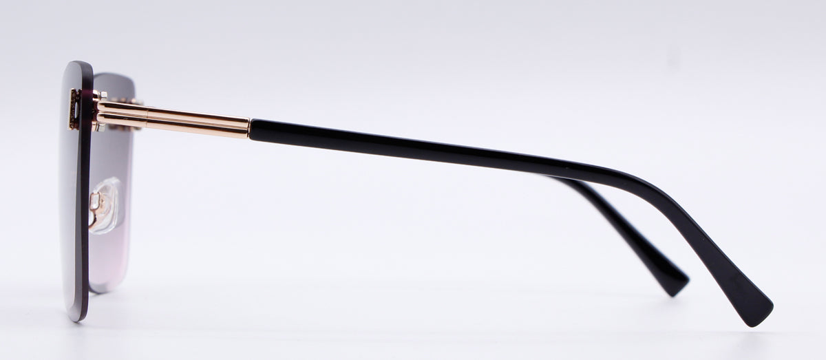 FC 6547 - Rimless One Piece Lens Metal Sunglasses