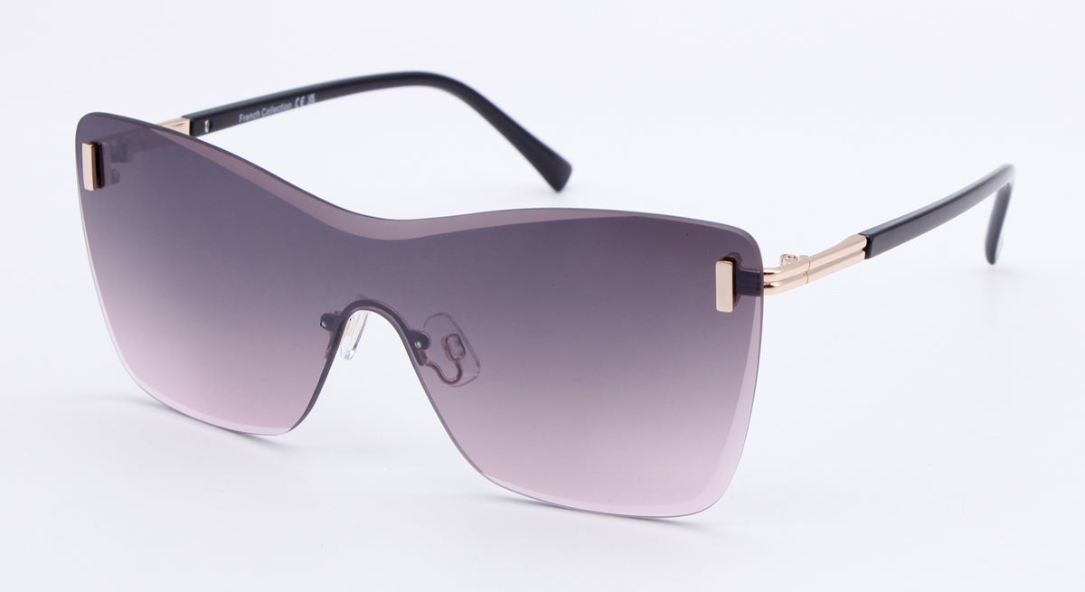 FC 6547 - Rimless One Piece Lens Metal Sunglasses