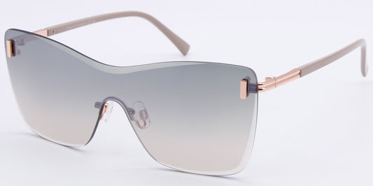 FC 6547 - Rimless One Piece Lens Metal Sunglasses