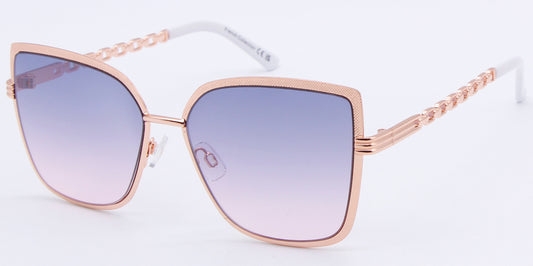 FC 6553 - Metal Square Cat Eye Sunglasses