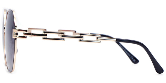 FC 6567 - Fashion Metal Hexagon Sunglasses