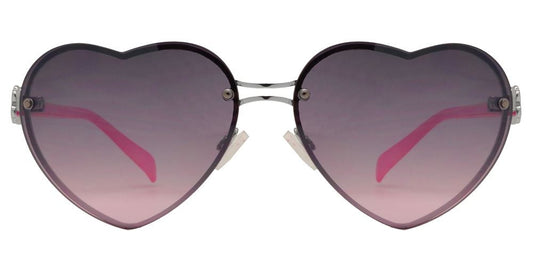 Wholesale - FC 6130 - Rimless Heart Shape Women Metal Sunglasses - Dynasol Eyewear