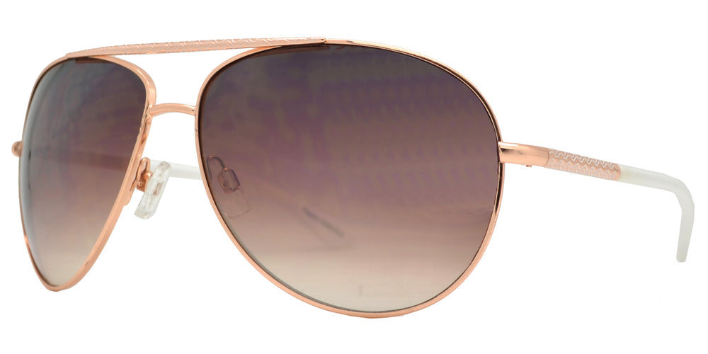 Wholesale - FC 6134 - Brow Bar Aviator Metal Sunglasses - Dynasol Eyewear